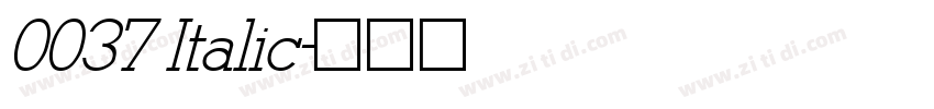 0037 Italic字体转换